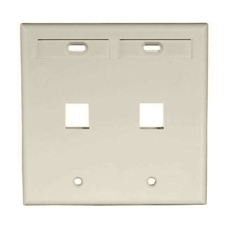 LEVITON Number of Gangs: 2 High-Impact Plastic, Ivory 42080-2IP